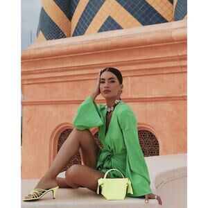 L'Academie The Janeiro Mini Dress - M Lime